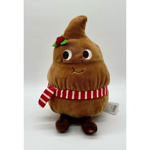 Miniso Animated Christmas Poop Plush 11” Wiggles & Sings w Tags - Picture 1 of 7